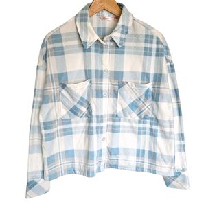 La Vie En Rose Soft Plaid Micropolar Pajama Shirt